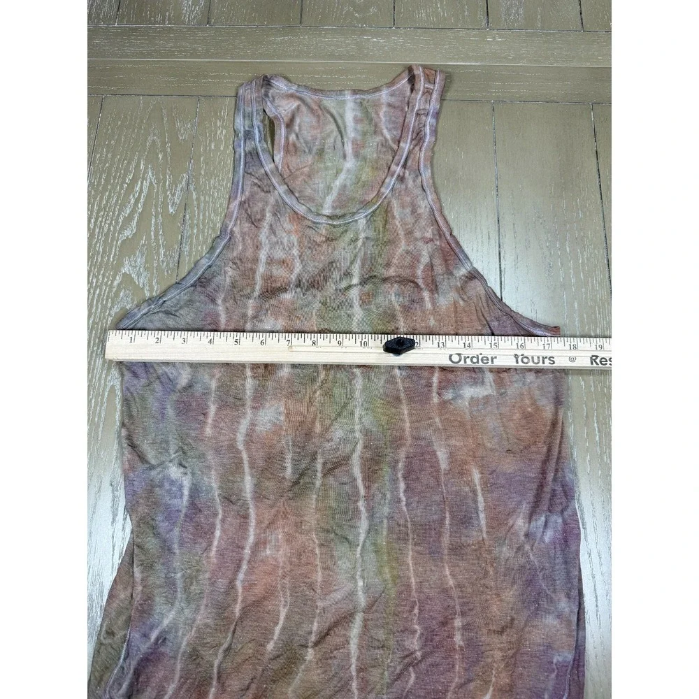 Lululemon Salute The Sun‎ Tank Tiger Custom Tie Dye Size 12 Boho Hiking Indie